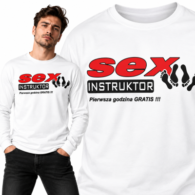 LONGSEEVE ŚMIESZNY SEX INSTRUKTOR